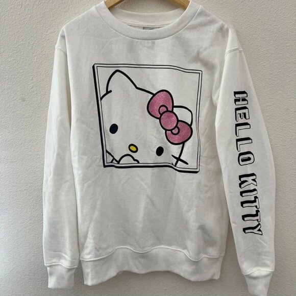 Sanrio Sweaters - Sanrio Hello Kitty Women's Crewneck Sweater White Size S